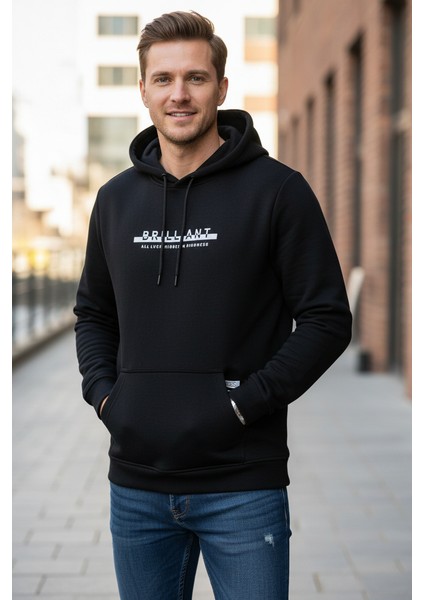 Fern Kapüşonlu Erkek Sweatshirt Siyah fiyatları