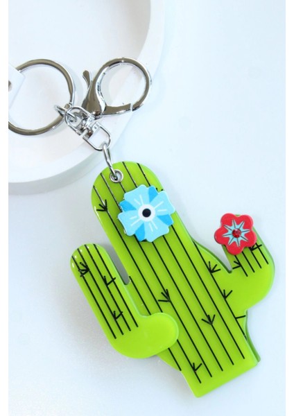 Kaktüs Tasarım Aynalı Kadın Çanta Charmı ve Anahtarlık modelleri