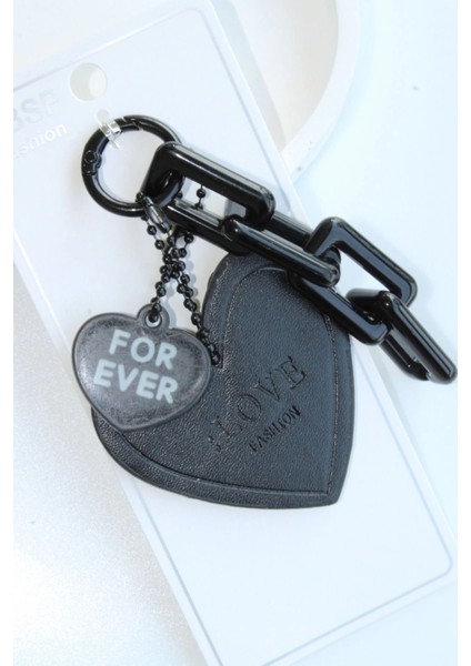 For Ever Yazılı Deri Detaylı Zincirli Kadın Çanta Charmı ve Anahtarlık modelleri