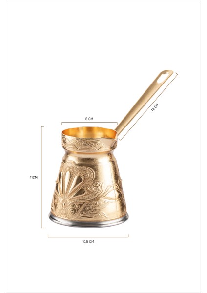 Cezpot Istiridye Desenli Döküm Cezve Büyük Boy 6 Kişilik- Mıknatıslı Ocaklara Uyumlu fiyatları