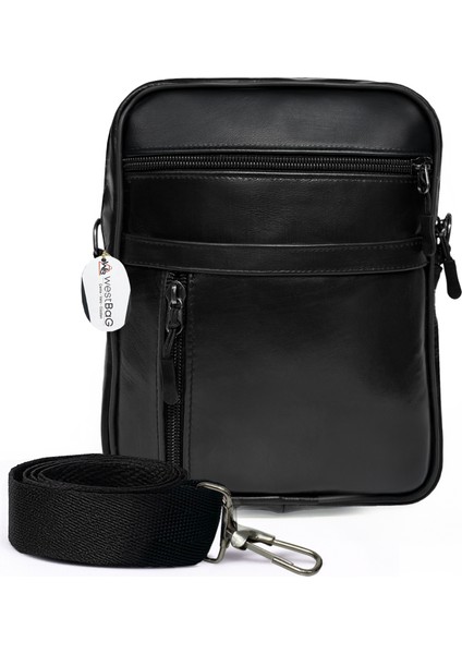 Hakiki Deri Unisex Çok Gözlü Fermuarlı Postacı Omuz Çantası fiyatları