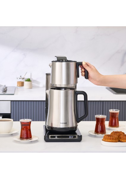 Smart Royaltea Plus 1781H 2 in 1 Inox Otomatik Çay ve Türk Kahve Makinesi Wifi fiyatları