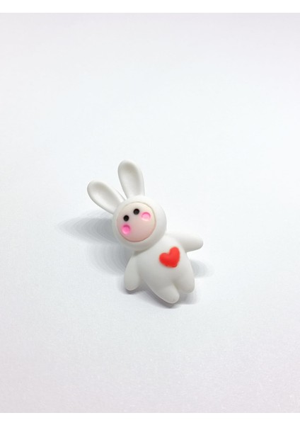 Sevgi Tavşanı Rozet Kalp Sevgili Hediye Kız Arkadaş Hediye Sevimli Hediye Broş