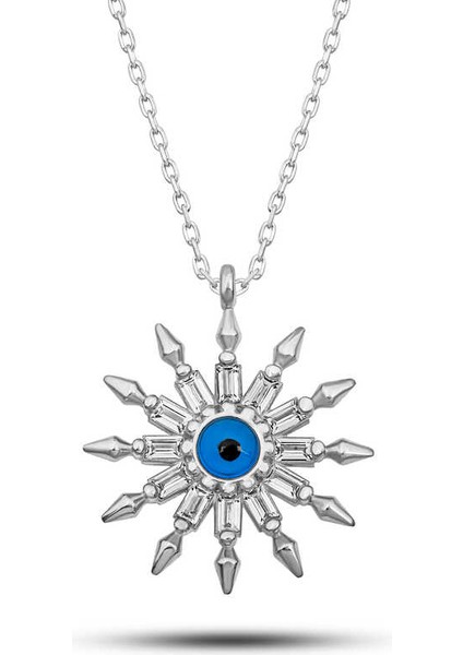 Gümüş Koruyucu Göz Güneş Kadın Kolye