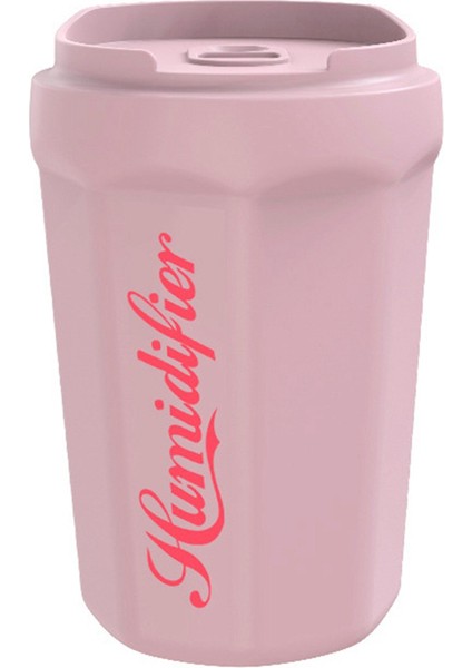 2 Adet Kola Bardak Araba Nemlendirici Yatak Odası Ev USB Masaüstü Ağır Sis Mini Küçük Taşınabilir Hava Nemlendirici, Pembe (Yurt Dışından)