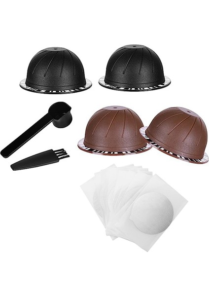 Vertuoline Refill Vertuoline Pod 50 Folyo Kapaklı Pod Refill Kiti ile Uyumlu Doldurulabilir Kahve Kapları (Yurt Dışından)