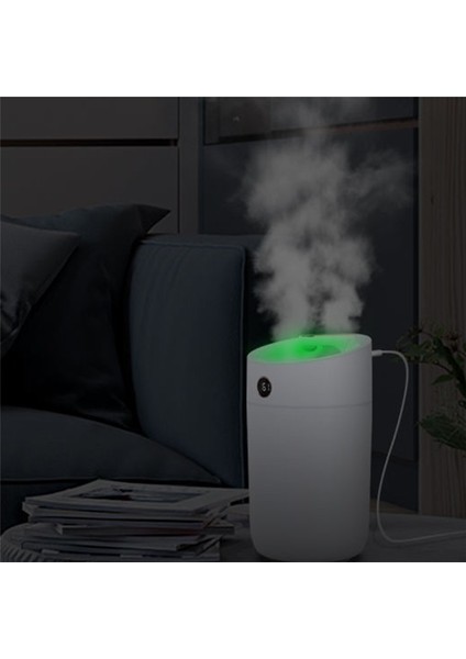 Araba Için Renkli Işık Sessiz USB Sisleyici Temizleyici Hava Nemlendirici Beyaz (Yurt Dışından)