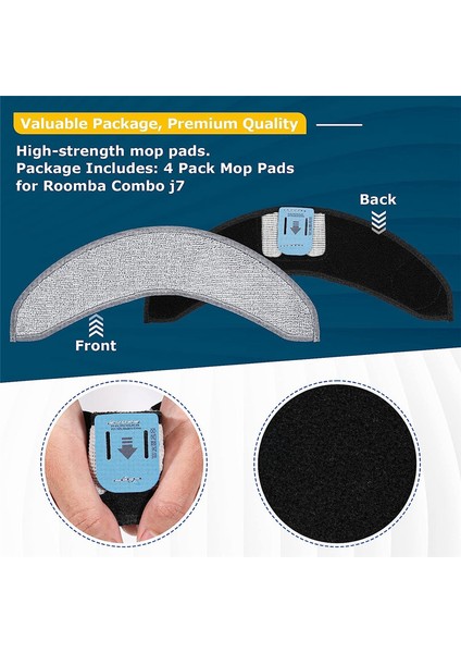 Irobot Roomba Combo J7+ Robot Süpürge Için 16 Parça Aksesuar Seti Kauçuk Fırça Hepa Filtre Yan Fırça Paspas Bezi (Yurt Dışından) fiyatları