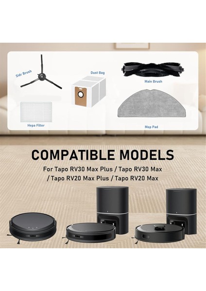 Tapo RV30 Max Plus, RV30 Max, RV20 Max Plus, RV20 Max Elektrikli Süpürge Yedek Parçaları Için Aksesuar Seti (Yurt Dışından) fırsatları