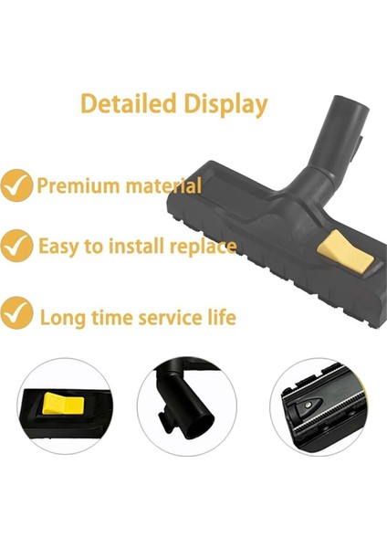 Karcher Wd4 Wd5 Wd6 Yedek Zemin Fırçası Bez Çantası Değiştirilebilir Islak/kuru Nozul Zemin Fırçası Başlığı Ataşmanı (Yurt Dışından) modelleri