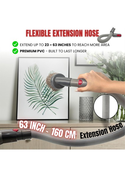 Dyson At Kılı Elektrikli Süpürge Fırçası ve Uzatma Hortumu - Dyson V7 V8 V10 V11 V15 Gen5 ile Uyumlu - Yumuşak Kıllı Toz Alma Fırçası (Yurt Dışından) fırsatları