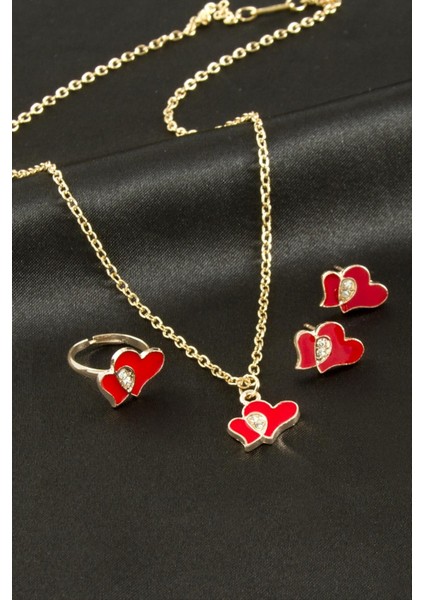 Wizard Kalp Mineli Set Kolye-Sarı fiyatları