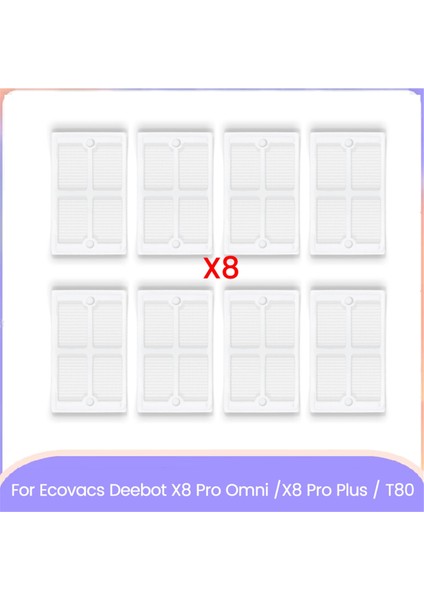 Ecovacs Deebot X8 Pro Omni / X8 Pro Plus / T80 Süpürgesi Için Kanalizasyon Kutusu Filtresi Kanalizasyon Tankı Yedek Parça Filtresi 8 Adet (Yurt Dışından)