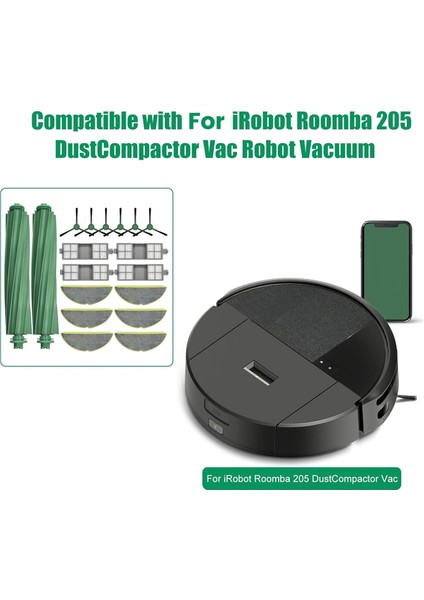 Irobot Roomba 205 Dustcompactor Vac Robot Süpürge Parçaları Için 18 Adet Ana Yan Fırça Hepa Filtreleri Paspas Pedleri (Yurt Dışından) fırsatları