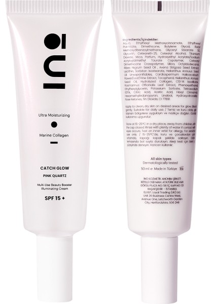 SPF15 Işıltılı Nemlendirici Krem - Pink Quartz - Saf Kolajen fırsatları
