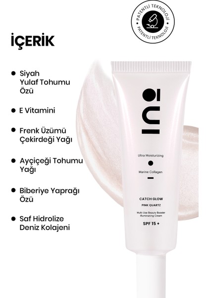 SPF15 Işıltılı Nemlendirici Krem - Pink Quartz - Saf Kolajen indirimleri