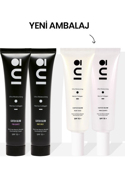 SPF15 Işıltılı Nemlendirici Krem - Pink Quartz - Saf Kolajen modelleri