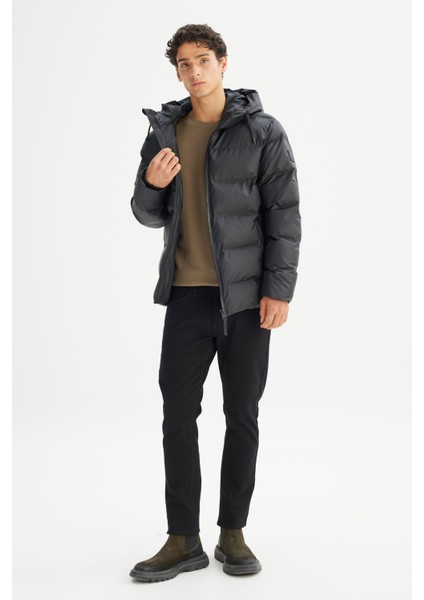 Regular Fit Normal Kesim Kapüşonlu Cepli Şişme Puffer Mont fiyatları