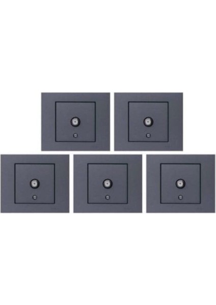 5 Adet Ovivo Grano Füme Tv Prizi F Könnektör Çerçeve Dahil 5'li Paket/set fırsatları