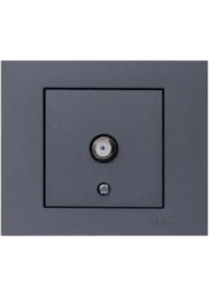 5 Adet Ovivo Grano Füme Tv Prizi F Könnektör Çerçeve Dahil 5'li Paket/set