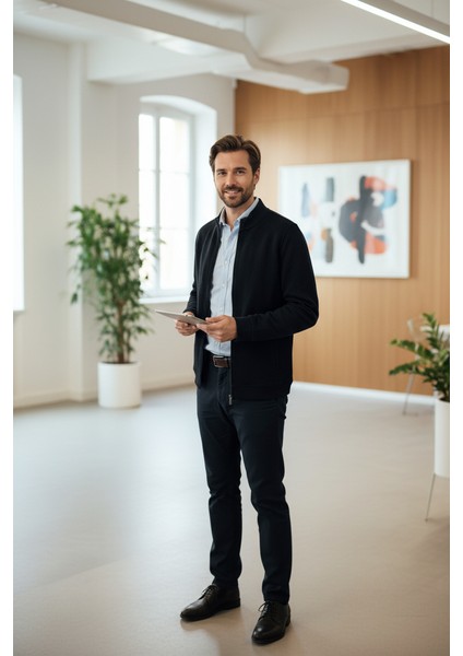 Danny Tam Fermuarlı Sweatshirt Siyah