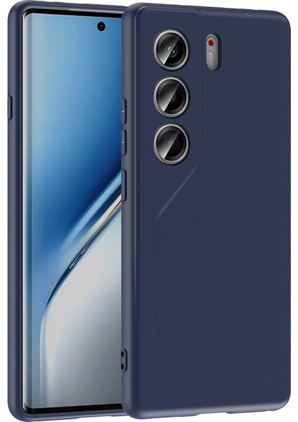 Tecno Camon 40 4g Uyumlu Kamera Korumalı (Kadife Iç Yüzey) Renkli Silikon Kılıf