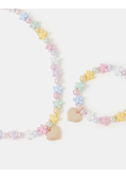 Angel Çiçekli Kolye Bileklik Set