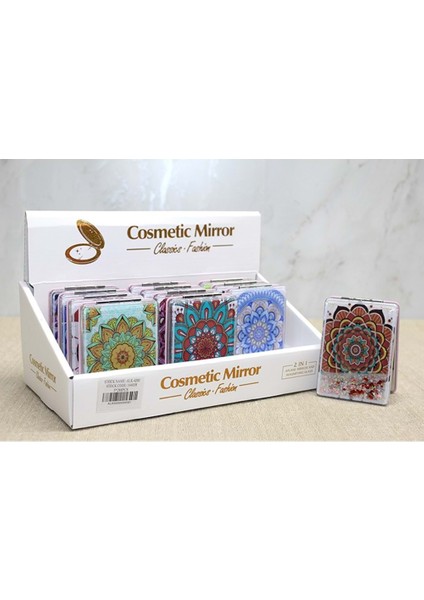 Mandala Desenli Hareketli Sulu El Aynası fiyatları