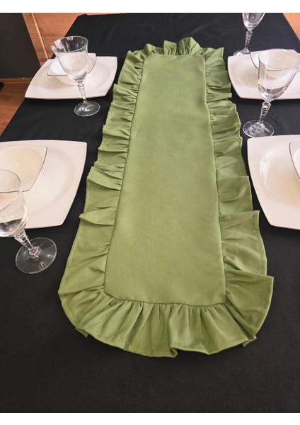 Etrafı Fırfırlı Runner - Sıvı Itici Özlliğe Sahip indirimleri