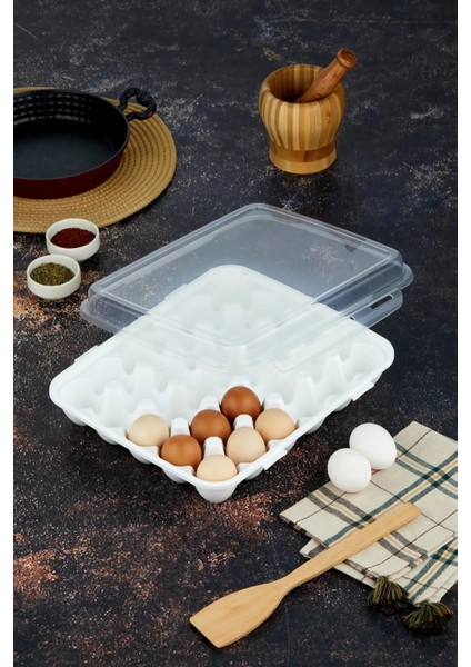 30 Yumurta Kapasiteli Yumurta Saklama Kabı -Kapaklı Pratik Yumurta Saklama Kutusu-Yumurta Organizeri indirimleri