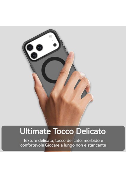 iPhone 17 Pro Max Kılıf Kamera Çıkıntılı Mat Magsafe Şarj Özellikli Kenarları Renkli Şeffaf Premium Sert Kapak fiyatları