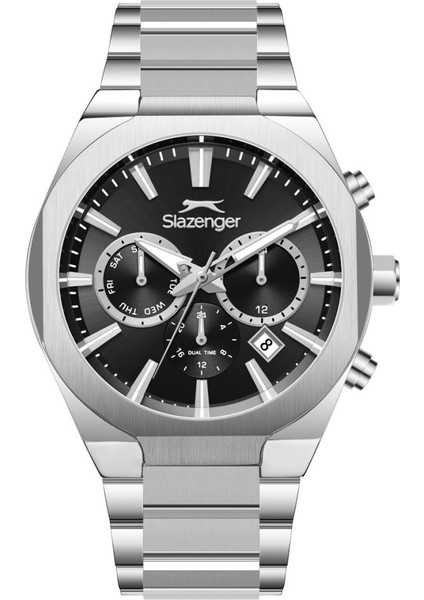 SL.09.2540.2.01 Çelik Kordon Çelik Kasa 10 Atm Suya Dayanıklı Metalik Renk Erkek Kol Saati