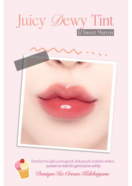 Yoğun Parlaklık ve Canlı Renkler Sunan Kalıcı Tint Dasıque Juicy Dewy Tint (#12 Sweet Marron) fiyatları