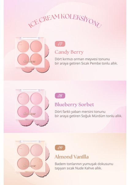 Karıştırılabilir Renk Tonlarına Sahip 4lü Allık Paleti Dasıque Blending Mood Cheek (#07 Candy Berry) fırsatları