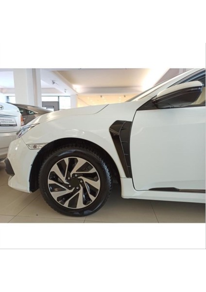 Honda Civic Fc5 Fk7 Piano Black 3D Kalın Tip Vent