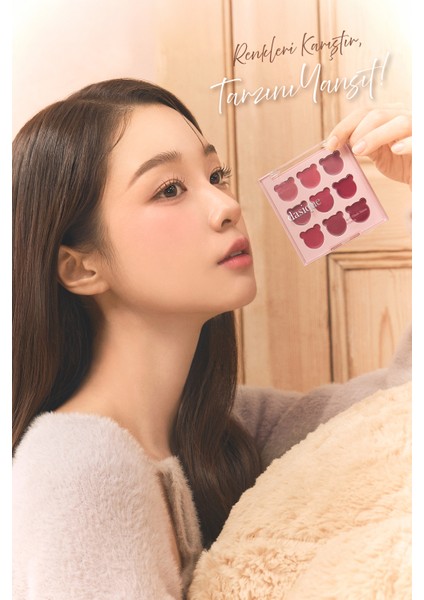 9 Renkli Ruj & Allık Paleti Dasıque Mood Painting Lip & Cheek Palette (#06 Sweet Bear) indirimleri