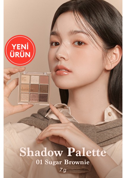 Mat ve Işıltılı Renk Seçenekleri Sunan Far Paleti Dasıque Shadow Palette (#01 Sugar Brownie)