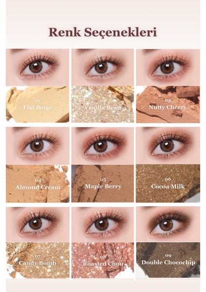 Mat ve Işıltılı Renk Seçenekleri Sunan Far Paleti Dasıque Shadow Palette (#01 Sugar Brownie) modelleri