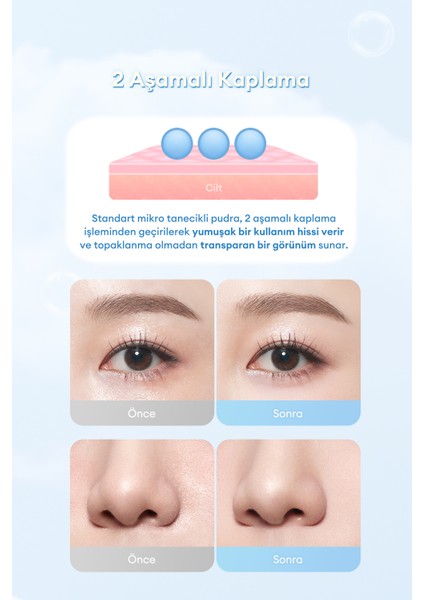 Sebum Dengeleyici, Pürüzsüz Bitiş Sunan, Transparan Kompakt Pudra Dasıque Soft Cotton Powder modelleri