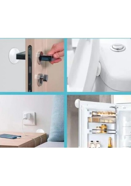 Şeffaf Silikon Mobilya ve Kapı Durdurucu Darbe Pedi 4'lü Set