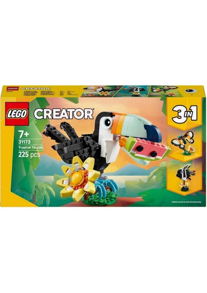 LEGO Creator 3'ü 1 Arada Vahşi Hayvanlar: Tropikal Tukan Kuşu 31173 indirimleri