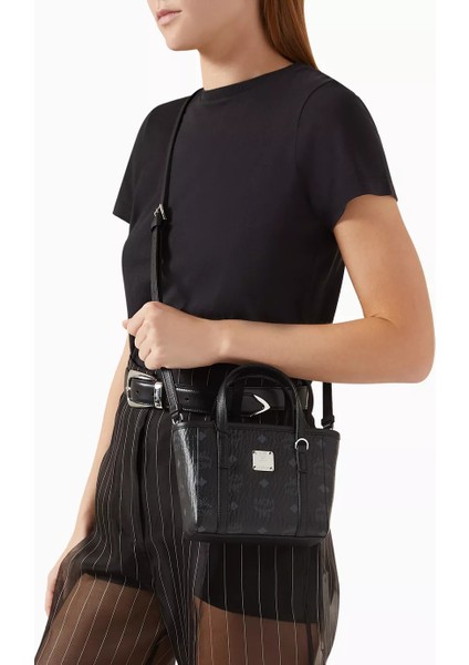 Mini Toni Shopper Tote, Visetos Kanvas & Nappa Deri Detaylı fiyatları