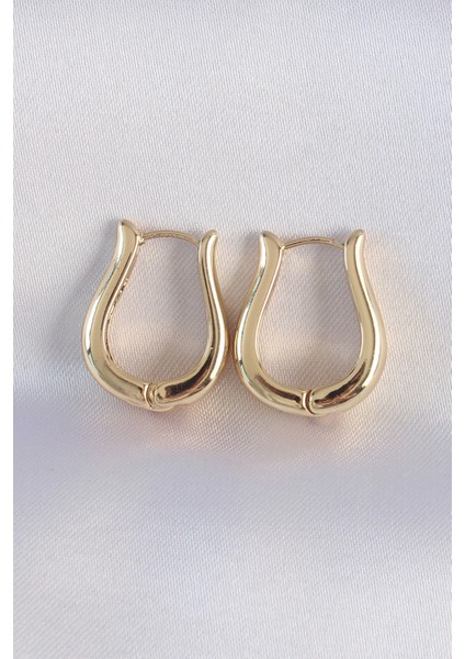 Pirinç Gold Renk Içi Boş Gül Küpe