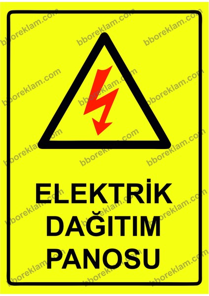 Elektrik Dağıtım Panosu Uyarı Levhası