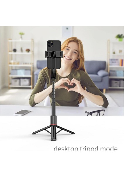 T16 Selfie Çubuğu Uzaktan Kumandalı 106 Cm Tripod Özçekim Alüminyum Masa Üstü Tripod fırsatları