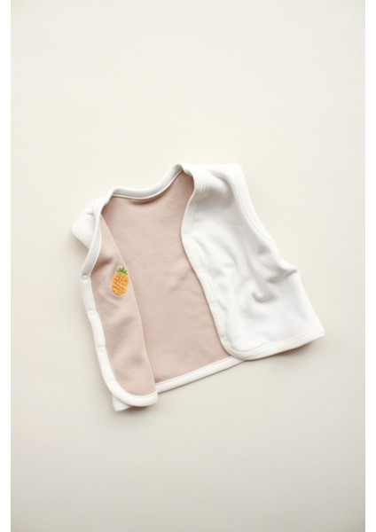 Ananas Nakışlı Çift Taraflı Yelek fiyatları