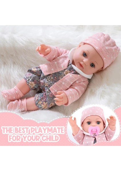 12 INÇ/30CM Yeniden Doğmuş Bebek Yıkanabilir, Yatıştırılabilir Eğitim Yumuşak Bebek Bebek Uzuv Hareketli ve Kıyler Çıkarılabilir, Çocuk Oyuncak Gifcolor: Pembe Set (Yurt Dışından)