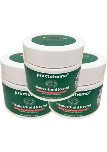 Proctohemo Hemeroid Cream 3 Adet 150 ml Büyük Boy Ba.sur Kremi