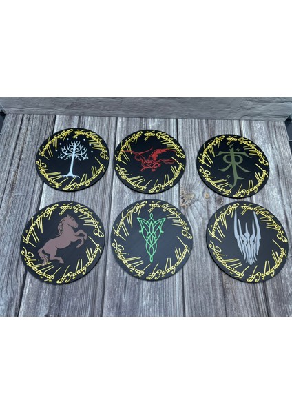 Yüzüklerin Efendisi (Lord Of The Rings) Bardak Altlığı Seti ve Tek Yüzük Standı fiyatları