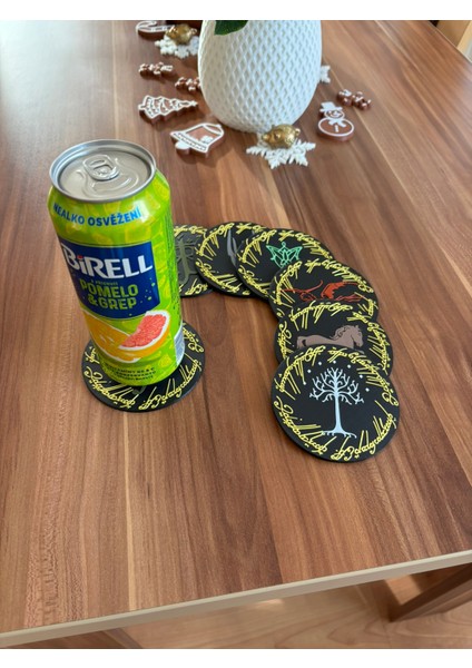 Yüzüklerin Efendisi (Lord Of The Rings) Bardak Altlığı Seti ve Tek Yüzük Standı modelleri